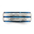 Chisel Stainless Steel Polished and Sand-blasted Faceted Blue IP-plated 8mm Band - SR-E421CB69-8030