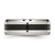 Chisel Stainless Steel Polished Black Enamel 8mm Beveled Edge Band - SR-12C7AB68-2046