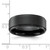 Chisel Stainless Steel Polished Black IP-plated Brushed Center 8mm Band - SR-4A896567-8666