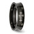 Chisel Stainless Steel Polished Black IP-plated Cross 6mm Concave Band - SR-884CAA1E-1779