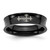 Chisel Stainless Steel Polished Black IP-plated Cross 6mm Concave Band - SR-C5EF06C0-3336