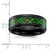 Chisel Stainless Steel Polished Black IP-plated Dragon Design with Green Glow in the Dark Enamel 8mm Band - SR-19E71A17-9099