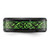 Chisel Stainless Steel Polished Black IP-plated Dragon Design with Green Glow in the Dark Enamel 8mm Band - SR-89C6E819-1454