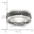 Chisel Stainless Steel Polished Black IP-plated Swirl Pattern 8mm Band - SR-00881DA6-7873