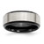 Chisel Stainless Steel Polished Black IP-plated with Brushed Center 8mm Beveled Edge Band - SR-20605277-3298