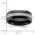 Chisel Stainless Steel Polished Black IP-plated with Carbon Fiber Inlay 8mm Band - SR-07D378A0-7381