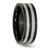 Chisel Stainless Steel Polished Black IP-plated with Grey Carbon Fiber Inlay 8mm Band - SR-613568C3-8650
