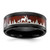 Chisel Stainless Steel Polished Black IP-plated with Wood Inlay Deer in Forest Design 9mm Band - SR-41EBD2C3-5342