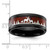 Chisel Stainless Steel Polished Black IP-plated with Wood Inlay Deer in Forest Design 9mm Band - SR-5B7EC233-1710