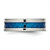 Chisel Stainless Steel Polished Blue IP-plated Checkered Design 7mm Band - SR-CCE71A2B-2484