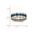 Chisel Stainless Steel Polished Blue IP-plated Checkered Design 7mm Band - SR-CCE71A2B-2484