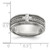 Chisel Stainless Steel Polished Cross 7.7mm Grooved and Beaded Band - SR-0994D944-5539