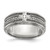 Chisel Stainless Steel Polished Cross 7.7mm Grooved and Beaded Band - SR-43718CF5-1971