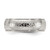 Chisel Stainless Steel Polished Etched Design Ridged Edge 7.5mm Band - SR-004F3348-8442