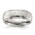 Chisel Stainless Steel Polished Etched Design Ridged Edge 7.5mm Band - SR-8705EA5A-6461