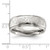 Chisel Stainless Steel Polished Etched Design Ridged Edge 7.5mm Band - SR-8E835237-6403