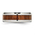 Chisel Stainless Steel Polished Red/Orange Koa Wood Enameled 8mm Band - SR-619D13FA-4703