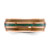 Chisel Stainless Steel Polished Rose IP-plated with Wood and Imitation Opal Inlay 8mm Band - SR-7CD768C1-7273