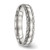 Chisel Stainless Steel Polished Satin Center Criss Cross Design 5mm Grooved Band - SR-718707AA-3190