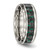 Chisel Stainless Steel Polished with Black and Green Carbon Fiber Inlay 8mm Band - SR-4BD7A48D-8373