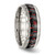 Chisel Stainless Steel Polished with Black and Red Carbon Fiber Inlay 8mm Band - SR-2F70E41A-7394