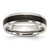 Chisel Stainless Steel Polished with Black Carbon Fiber Inlay 6mm Band - SR-867BB6A7-8659
