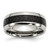Chisel Stainless Steel Polished with Black Carbon Fiber Inlay 8mm Band - SR-13D80F12-2862