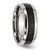 Chisel Stainless Steel Polished with Black Carbon Fiber Inlay 8mm Band - SR-13D80F12-2862