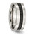 Chisel Stainless Steel Polished with Black Carbon Fiber Inlay 8mm Flat Band - SR-C3878543-5907