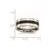 Chisel Stainless Steel Polished with Black Carbon Fiber Inlay 8mm Flat Band - SR-E08B8AB4-9599