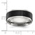Chisel Stainless Steel Polished with Black IP-plated Brushed Center 8mm Band - SR-04D06756-1314