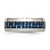 Chisel Stainless Steel Polished with Blue Carbon Fiber Inlay 8mm Band - SR-7B412491-2498