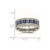 Chisel Stainless Steel Polished with Blue Carbon Fiber Inlay Textured Edge 8mm Band - SR-10F21CDA-6407