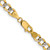 14K 20 inch 5.2mm Semi-Solid with Rhodium Pav‚ Curb with Lobster Clasp Chain