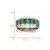 Chisel Stainless Steel Polished with Blue Imitation Opal Inlay 8mm Band - SR-8B6D35A6-2135