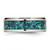 Chisel Stainless Steel Polished with Blue Imitation Opal Inlay 8mm Band - SR-E0F8565B-2035
