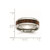 Chisel Stainless Steel Polished with Brown Koa Wood Inlay Enameled 8mm Band - SR-3E190E1C-7451