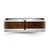Chisel Stainless Steel Polished with Brown Koa Wood Inlay Enameled 8mm Band - SR-43816D7D-8535