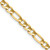 14K 20 inch 5.5mm Concave Open Figaro with Lobster Clasp Chain