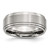 Chisel Stainless Steel Polished with Brushed Center 8mm Ridged Edge Band - SR-754ABE1C-4035