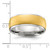 Chisel Stainless Steel Polished with Brushed Yellow IP-plated Center 8mm Band - SR-A6A0059C-6697