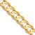 14K 20 inch 7.5mm Open Concave Curb with Lobster Clasp Chain