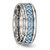 Chisel Stainless Steel Polished with Light Blue Carbon Fiber Inlay 8mm Band - SR-26DEDBE8-4652