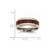 Chisel Stainless Steel Polished with Red Koa Wood Inlay Enameled 8mm Band - SR-0F832581-5850