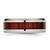 Chisel Stainless Steel Polished with Red Koa Wood Inlay Enameled 8mm Band - SR-2AB4753D-7855
