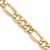 14K 20 inch 8.5mm Semi-Solid Figaro with Lobster Clasp Chain