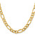 14K 20 inch 8.5mm Semi-Solid Figaro with Lobster Clasp Chain