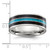 Chisel Stainless Steel Polished with Turquoise and Black Star Sandstone Inlay 8mm Band - SR-3595C979-3002