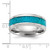 Chisel Stainless Steel Polished with Turquoise Inlay 8mm Band - SR-C04A5314-2647