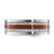Chisel Stainless Steel Polished with Wood and Imitation Meteorite Inlay 8mm Band - SR-923263B0-4917